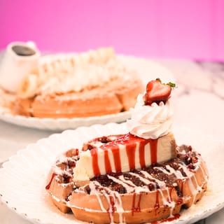 Strawberry cheesecake Waffles