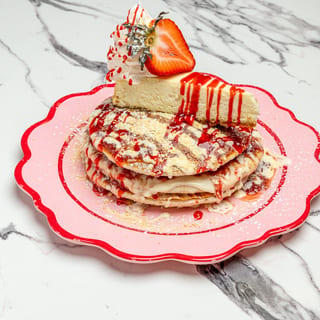 Strawberry cheesecake Pancakes