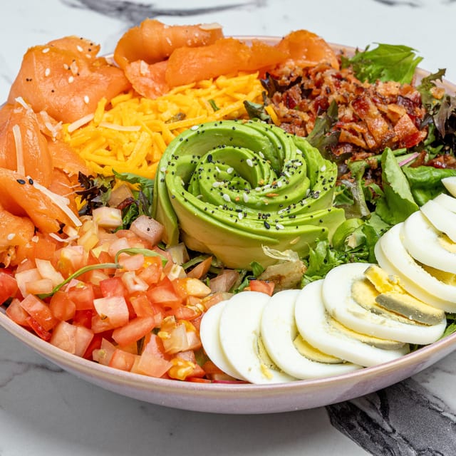 Cobb Salad W/ Salmon.